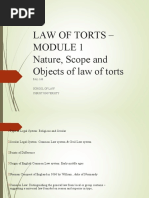 Law of Torts - Nature, Scope and Objects of Law of Torts