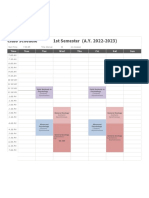 Class Schedule 1st Semester (A.Y. 2022-2023) : Time Mon Tue Wed Thu Fri Sat Sun