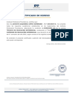 Certificado de Egreso