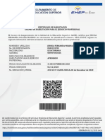 Certificado de Habilitación Examen de Habilitación para El Ejercicio Profesional