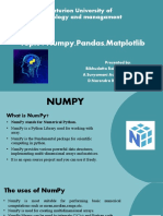 Centurion University of Technology and Managament: Topic: Numpy, Pandas, Matplotlib