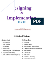 Designing Implementing: Unit III