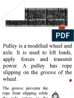Describe The Characteristics and Functions of A Pulley