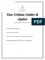 Liceo Cristiano Cumbre de Águilas: Estudiante: Sofía Chinchilla