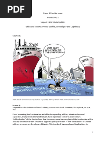 Global Politics IB Paper 1 Practice Exam - China
