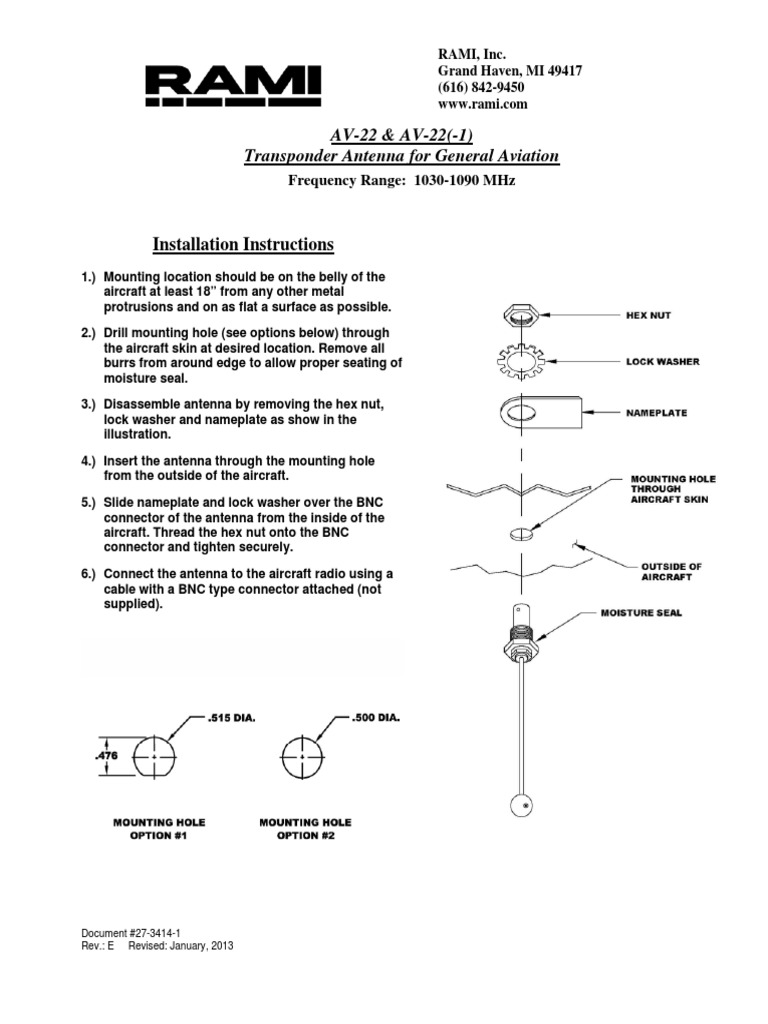 Aviation Transponder Antenna Guide | PDF | Business | Technology ...