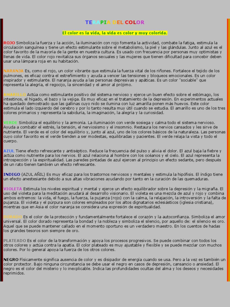 Terapia Del Color Azul Color