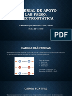 Material de Apoyo LAB FS200. Electrostática: Elaborador Por Instructor: César Gómez Fecha:22/11/2020
