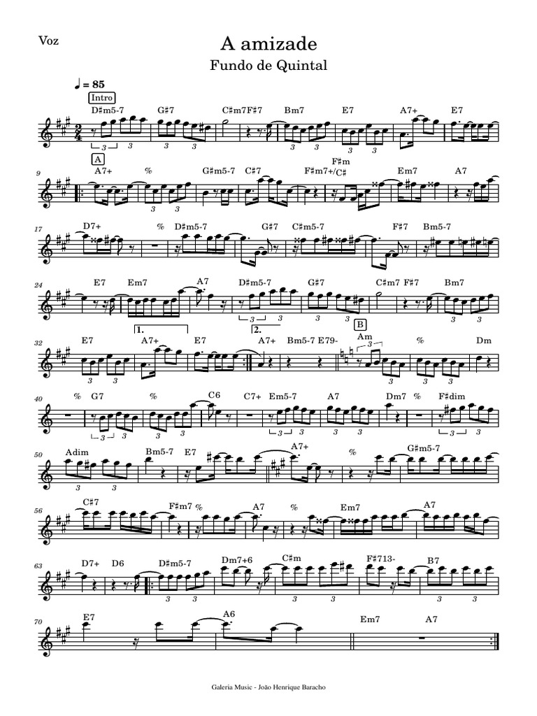 A_amizade_-_Fundo_de_quintal-Piano | PDF