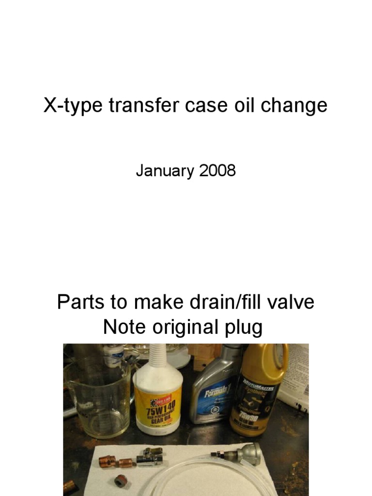 Jaguar XType Transfer Case Oil Change PDF