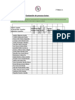 Evaluación Proceso Lector