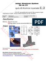 Moas Modular Aluminum System: 22-141TK40 Angulo 40 Aluminio Inyectado