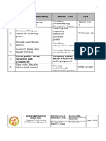 No. Unit of Competency Module Title Cod E: Housekeeping Ncii Cleaning Public Areas, Facilities and Equipment