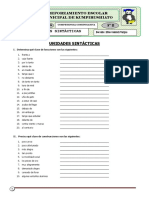 Unidades sintácticas y contexto en el lenguaje