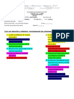 I.Lee Con Atención y Relaciona Correctamente Las Columnas:: Secundaria Incorporada A La S.E.P