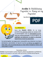 Aralin 1: Malikhaing: Pagsulat vs. Ibang Uri NG Pagsulat