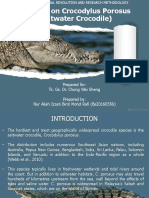 A Review On Crocodylus Porosus (Saltwater Crocodile)