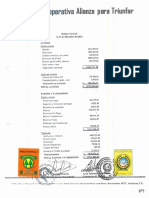 Balance General y Estado de Resultados Cooperativa Alianza para Triunfar Limitada