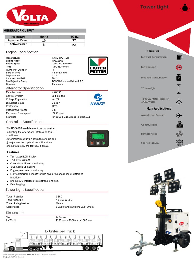 Tower Light | PDF | Engines | Electric Generator