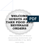 Welcome Guests and Take Food Orders