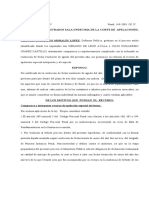 Recurso de apelación especial por errónea aplicación de la ley y violación al debido proceso