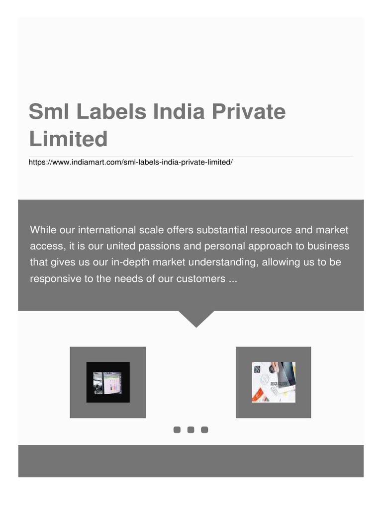 SML Labels India Private Limited | PDF