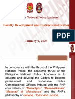 Faculty Development and Instructional Section: Philippine National Police Academy