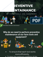 Preventive Maintainance: of Farm Tools and Equipment
