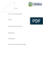 Oficina de Salud Pública de Soledad informa sobre asunto municipal