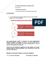 Actividades: 1-Leer Atentamente La Siguiente Explicación Sobre ORACIONES Negativas en Presente Simple!