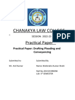 Chanakya Law College: Practical Paper