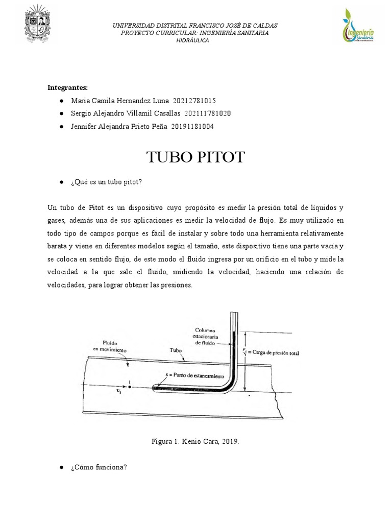 Funcionamiento y Aplicaciones del Tubo Pitot | PDF | Presión | Medida ...