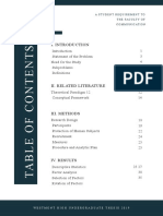 Navy Blue Modern Thesis General Table of Contents