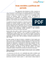 Características Sociales y Políticas Del Período