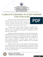 Narrative Report On Partnership and Linkages