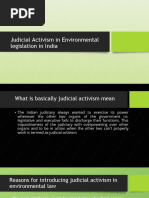 Judicial Activism in Environmental Legislation in India