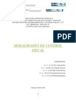 Analisis Grupal de Modalidades de Control Fiscal