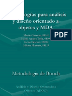 Metodologías para Análisis y Diseño Orientado A Objetos y MDA