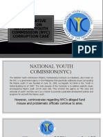 Investigative Report On National Youth Commission (Nyc) Corruption Case