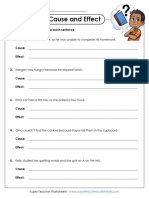 Cause and Effect Worksheet