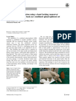 Spinal Needle Stabilization Using A Hand Locking Maneuver With The Conventional Back-Eye Combined Spinal-Epidural Set