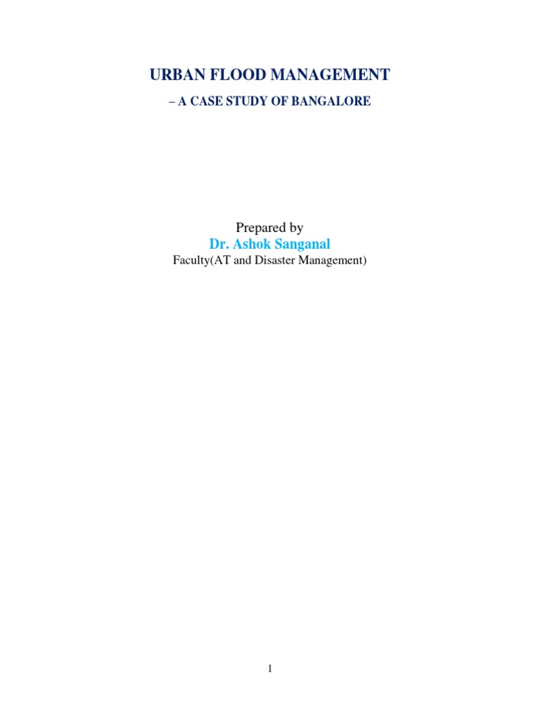 Case Study On Urban Flood in Bengaluru | PDF | Sewage Treatment | Storm ...