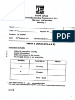 2011 P5 Math SA2 Rosyth