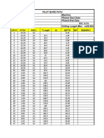 Pilot Bore Path Chart