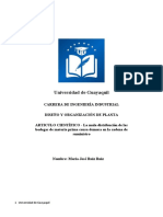 Articulo Cientifico La Mala Distribucin de Las Bodegas de Materia Prima Causa Demora en La Cadena de Suministro