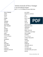 Glossario Dei Termini Musicali Di Percy Grainger: A Cura Di Frederick Fennell