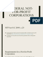 Guide to Creating a Federal Not-for-Profit Corporation