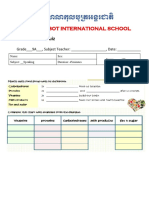 Kollabot International School: Grade - 9A - , Subject Teacher: - , Date