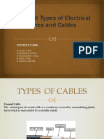 Different Types of Electrical Wires and Cables: Student Name