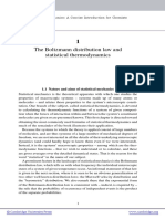 The Boltzmann Distribution Law and Statistical Thermodynamics